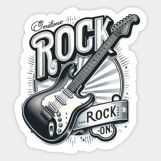 Vintage electric guitar Sticker